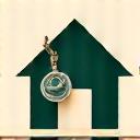 Icon of a house with a key and a checkmark.